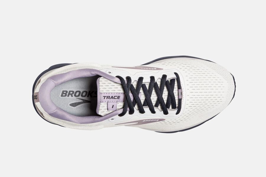 Trace Road Brooks Running Shoes NZ Womens - White/Pink - YMGIWS-529